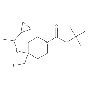 Tert-butyl 4-(1-cyclopropylethoxy)-4-(iodomethyl)piperidine-1-carboxylate Structure
