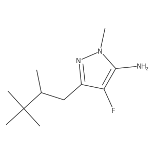4-fluoro-1-methyl-3-(2,3,3-trimethylbutyl)-1H-pyrazol-5-amine Structure