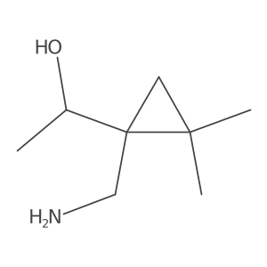 1-[1-(Aminomethyl)-2,2-dimethylcyclopropyl]ethan-1-ol结构式
