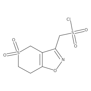 {5,5-dioxo-4H,6H,7H-5lambda6-thiopyrano[3,4-d][1,2]oxazol-3-yl}methanesulfonyl chloride Structure