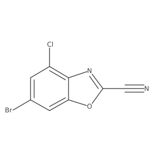 6-Bromo-4-chloro-1,3-benzoxazole-2-carbonitrile Structure