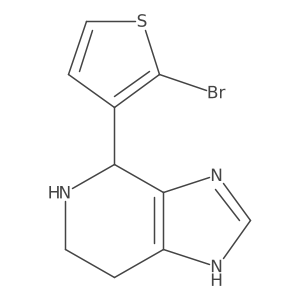 4-(2-bromothiophen-3-yl)-3H,4H,5H,6H,7H-imidazo[4,5-c]pyridine结构式