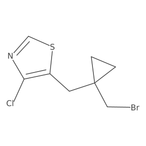 5-{[1-(Bromomethyl)cyclopropyl]methyl}-4-chloro-1,3-thiazole结构式