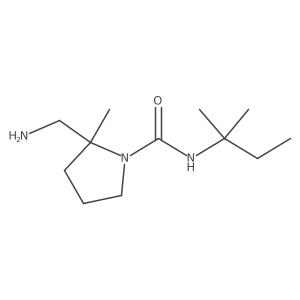 2-(aminomethyl)-2-methyl-N-(2-methylbutan-2-yl)pyrrolidine-1-carboxamide结构式