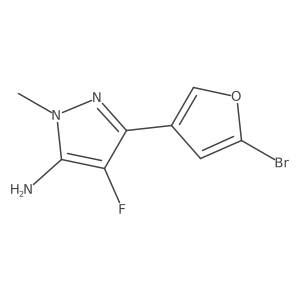 3-(5-bromofuran-3-yl)-4-fluoro-1-methyl-1H-pyrazol-5-amine结构式