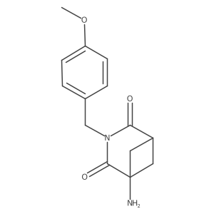 1-Amino-3-(4-methoxybenzyl)-3-azabicyclo[3.1.1]heptane-2,4-dione结构式