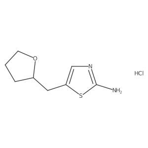 5-((Tetrahydrofuran-2-yl)methyl)thiazol-2-amine hydrochloride Structure