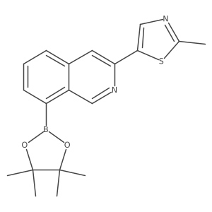 3-(2-Methyl-5-thiazolyl)-8-(4,4,5,5-tetramethyl-1,3,2-dioxaborolan-2-yl)isoquinoline Structure