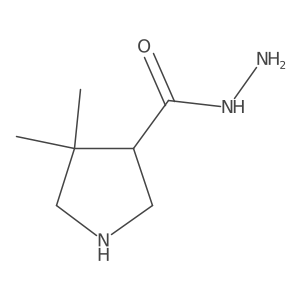 4,4-Dimethylpyrrolidine-3-carbohydrazide结构式