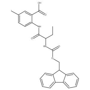 2-[(2S)-2-({[(9H-fluoren-9-yl)methoxy]carbonyl}amino)butanamido]-5-iodobenzoic acid结构式