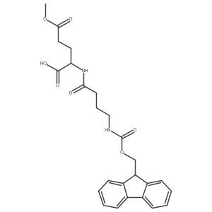 (2S)-2-[4-({[(9H-fluoren-9-yl)methoxy]carbonyl}amino)butanamido]-5-methoxy-5-oxopentanoic acid结构式