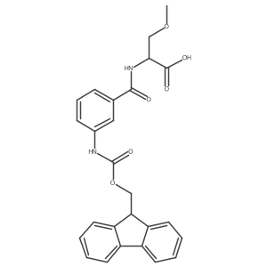 (2S)-2-{[3-({[(9H-fluoren-9-yl)methoxy]carbonyl}amino)phenyl]formamido}-3-methoxypropanoic acid Structure
