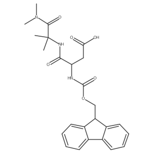 3-{[1-(dimethylcarbamoyl)-1-methylethyl]carbamoyl}-3-({[(9H-fluoren-9-yl)methoxy]carbonyl}amino)propanoic acid结构式