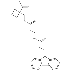 1-{[3-({[(9H-fluoren-9-yl)methoxy]carbonyl}amino)propanamido]methyl}cyclobutane-1-carboxylic acid结构式