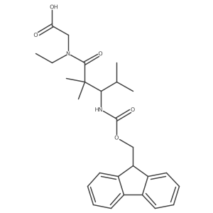 2-[N-ethyl-3-({[(9H-fluoren-9-yl)methoxy]carbonyl}amino)-2,2,4-trimethylpentanamido]acetic acid结构式