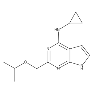 N-cyclopropyl-2-[(propan-2-yloxy)methyl]-7H-pyrrolo[2,3-d]pyrimidin-4-amine结构式