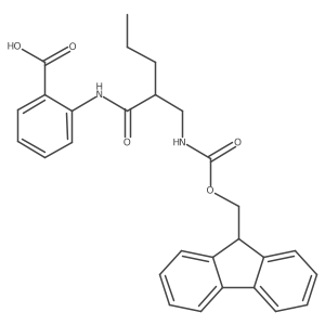 2-{2-[({[(9H-fluoren-9-yl)methoxy]carbonyl}amino)methyl]pentanamido}benzoic acid结构式