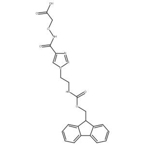 2-[({1-[2-({[(9H-fluoren-9-yl)methoxy]carbonyl}amino)ethyl]-1H-1,2,3-triazol-4-yl}formamido)oxy]acetic acid Structure
