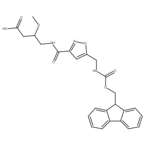 4-({5-[({[(9H-fluoren-9-yl)methoxy]carbonyl}amino)methyl]-1,2-oxazol-3-yl}formamido)-3-methoxybutanoic acid结构式