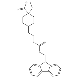 4-(2-{[(9H-fluoren-9-ylmethoxy)carbonyl]amino}ethyl)-1-methoxycyclohexane-1-carboxylic acid结构式