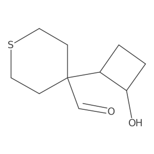 4-(2-Hydroxycyclobutyl)thiane-4-carbaldehyde结构式