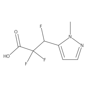 2,2,3-trifluoro-3-(1-methyl-1H-pyrazol-5-yl)propanoic acid Structure