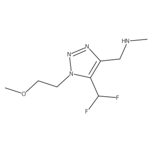 {[5-(difluoromethyl)-1-(2-methoxyethyl)-1H-1,2,3-triazol-4-yl]methyl}(methyl)amine Structure
