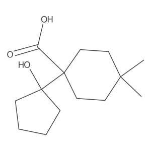 1-(1-Hydroxycyclopentyl)-4,4-dimethylcyclohexane-1-carboxylic acid Structure