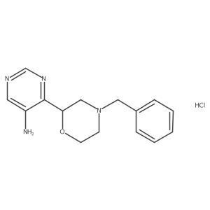 4-(4-Benzylmorpholin-2-YL)pyrimidin-5-amine hcl Structure