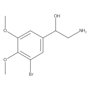 (1R)-2-amino-1-(3-bromo-4,5-dimethoxyphenyl)ethan-1-ol结构式