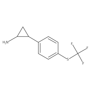 rac-(1R,2S)-2-{4-[(trifluoromethyl)sulfanyl]phenyl}cyclopropan-1-amine Structure