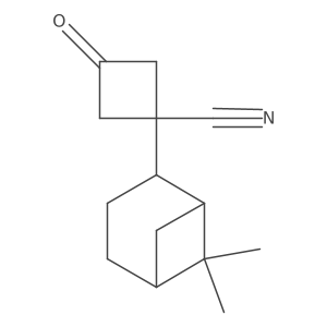 1-[(1S,5S)-6,6-dimethylbicyclo[3.1.1]heptan-2-yl]-3-oxocyclobutane-1-carbonitrile结构式