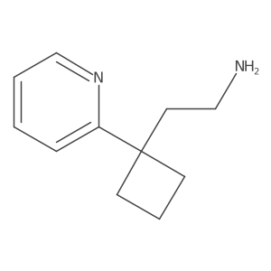 2-[1-(Pyridin-2-yl)cyclobutyl]ethan-1-amine结构式