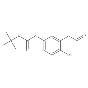 tert-butyl N-[4-hydroxy-3-(2-oxoethyl)phenyl]carbamate结构式