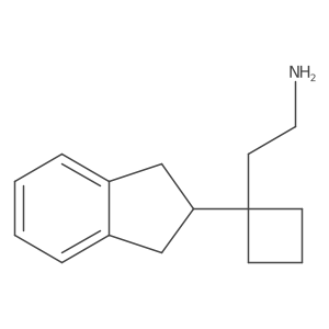 2-[1-(2,3-dihydro-1H-inden-2-yl)cyclobutyl]ethan-1-amine结构式