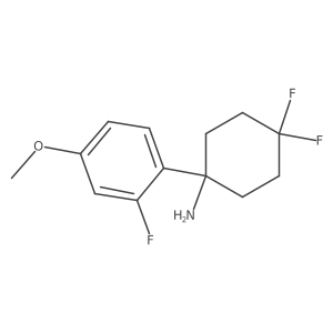 4,4-Difluoro-1-(2-fluoro-4-methoxyphenyl)cyclohexan-1-amine Structure