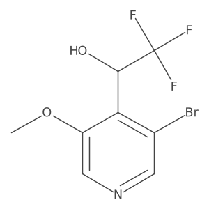 1-(3-Bromo-5-methoxypyridin-4-yl)-2,2,2-trifluoroethan-1-ol结构式