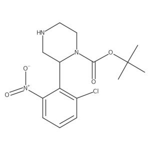 Tert-butyl 2-(2-chloro-6-nitrophenyl)piperazine-1-carboxylate结构式