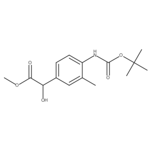 Methyl 2-(4-{[(tert-butoxy)carbonyl]amino}-3-methylphenyl)-2-hydroxyacetate Structure
