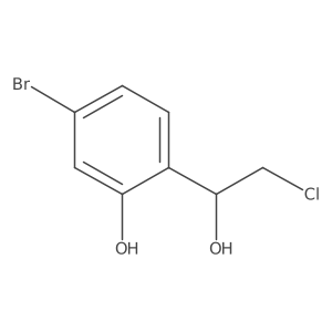 5-Bromo-2-(2-chloro-1-hydroxyethyl)phenol结构式