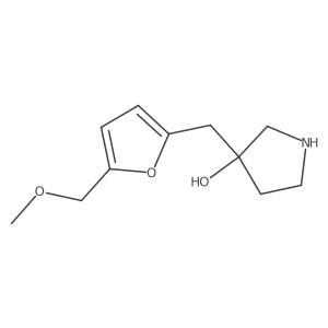 3-{[5-(Methoxymethyl)furan-2-yl]methyl}pyrrolidin-3-ol Structure