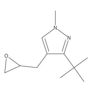 3-tert-butyl-1-methyl-4-[(oxiran-2-yl)methyl]-1H-pyrazole结构式