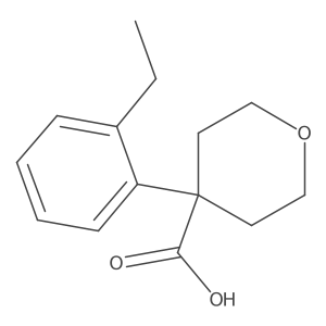 4-(2-Ethylphenyl)oxane-4-carboxylic acid结构式