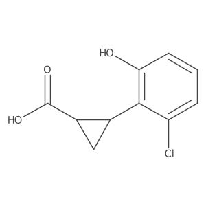 2-(2-Chloro-6-hydroxyphenyl)cyclopropane-1-carboxylic acid结构式