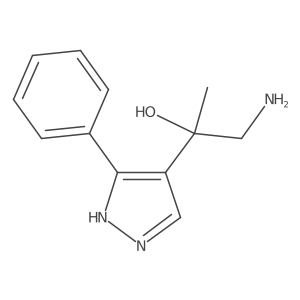 1-amino-2-(3-phenyl-1H-pyrazol-4-yl)propan-2-ol Structure