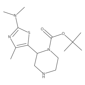 Tert-butyl 2-[2-(dimethylamino)-4-methyl-1,3-thiazol-5-yl]piperazine-1-carboxylate Structure