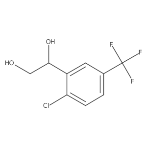 1-[2-Chloro-5-(trifluoromethyl)phenyl]ethane-1,2-diol结构式
