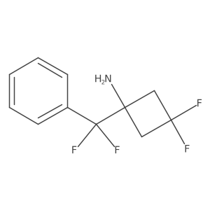 1-[Difluoro(phenyl)methyl]-3,3-difluorocyclobutan-1-amine结构式