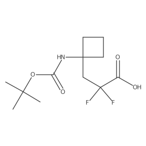 3-(1-{[(Tert-butoxy)carbonyl]amino}cyclobutyl)-2,2-difluoropropanoic acid Structure