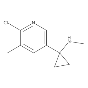 1-(6-chloro-5-methylpyridin-3-yl)-N-methylcyclopropan-1-amine结构式
